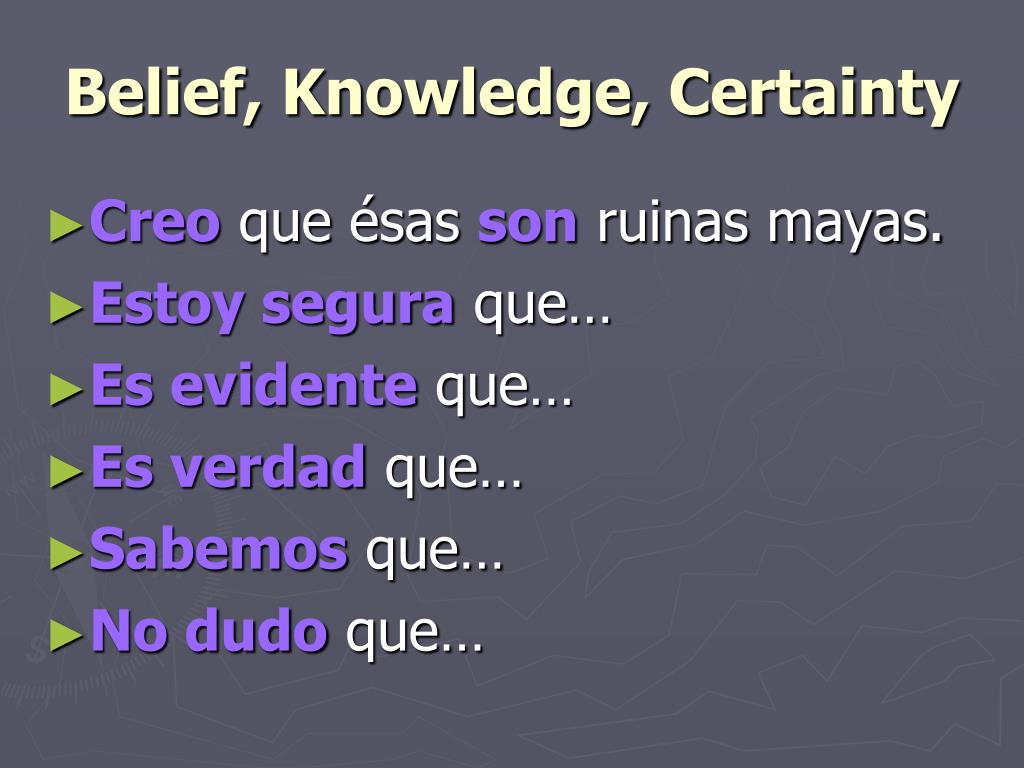PPT Subjunctive With Expressions of Doubt and