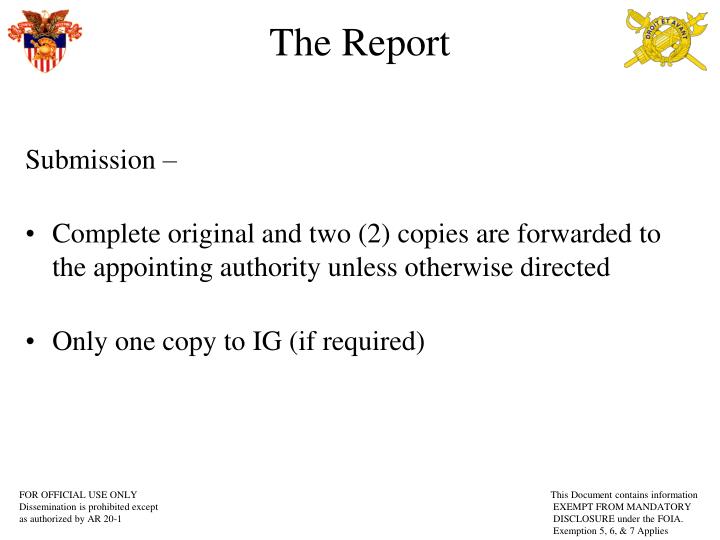 PPT AR 156 Investigating Officer’s Course PowerPoint Presentation