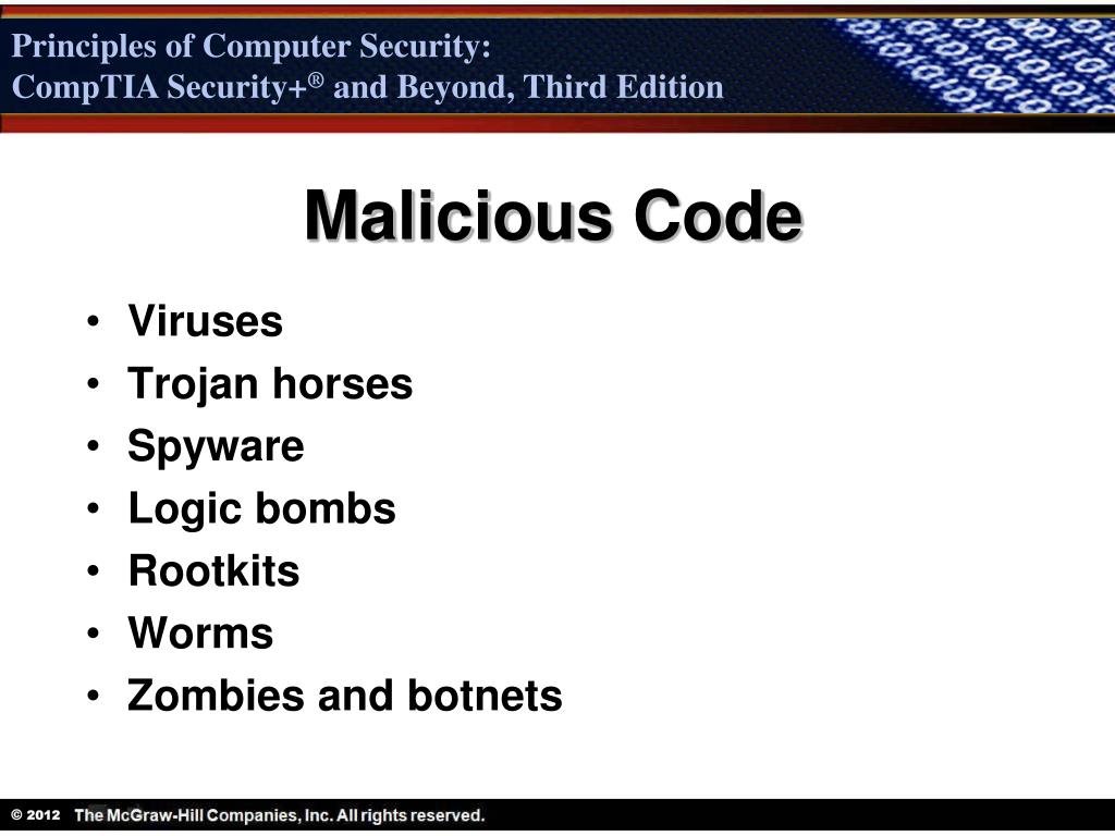 PPT Types of Attacks and Malicious Software PowerPoint Presentation