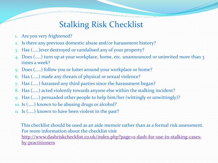 PPT What is stalking? Obsessive fixated pursuit PowerPoint