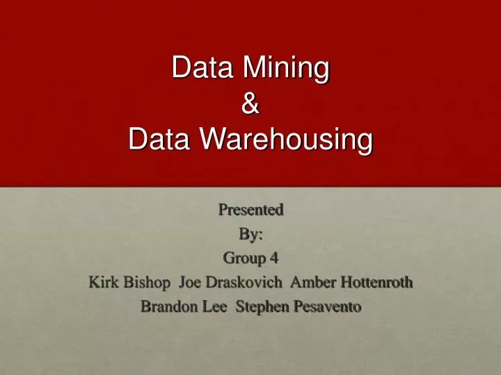 PPT Data Mining & Data Warehousing PowerPoint Presentation, free
