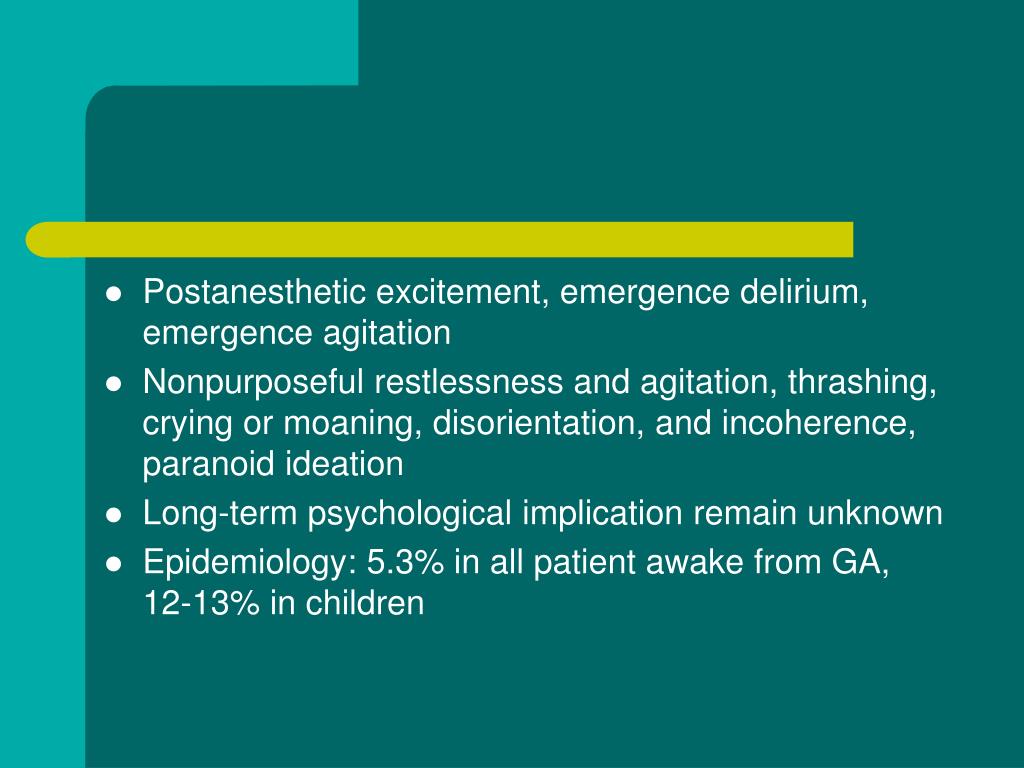 PPT Emergence agitation PowerPoint Presentation, free download ID