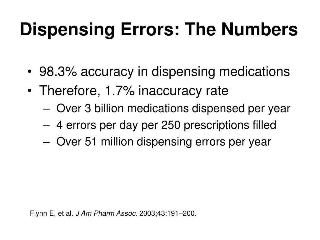 PPT Preventing Dispensing Errors PowerPoint Presentation, free