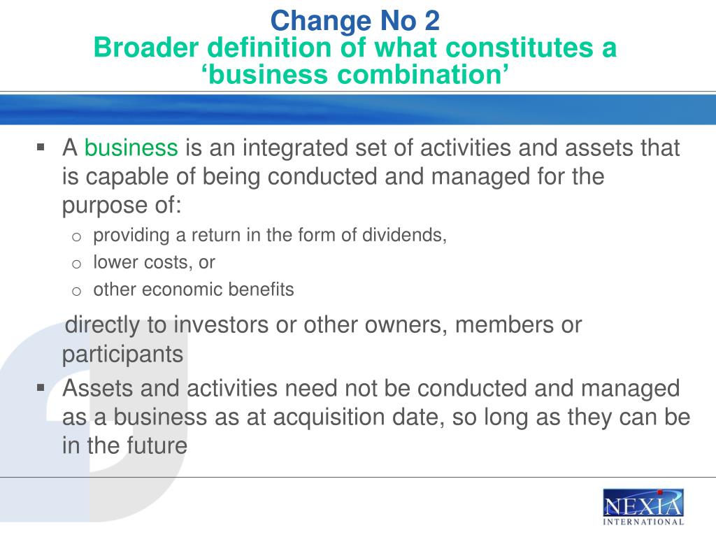 PPT The New Revised IFRS 3 Business Combinations International