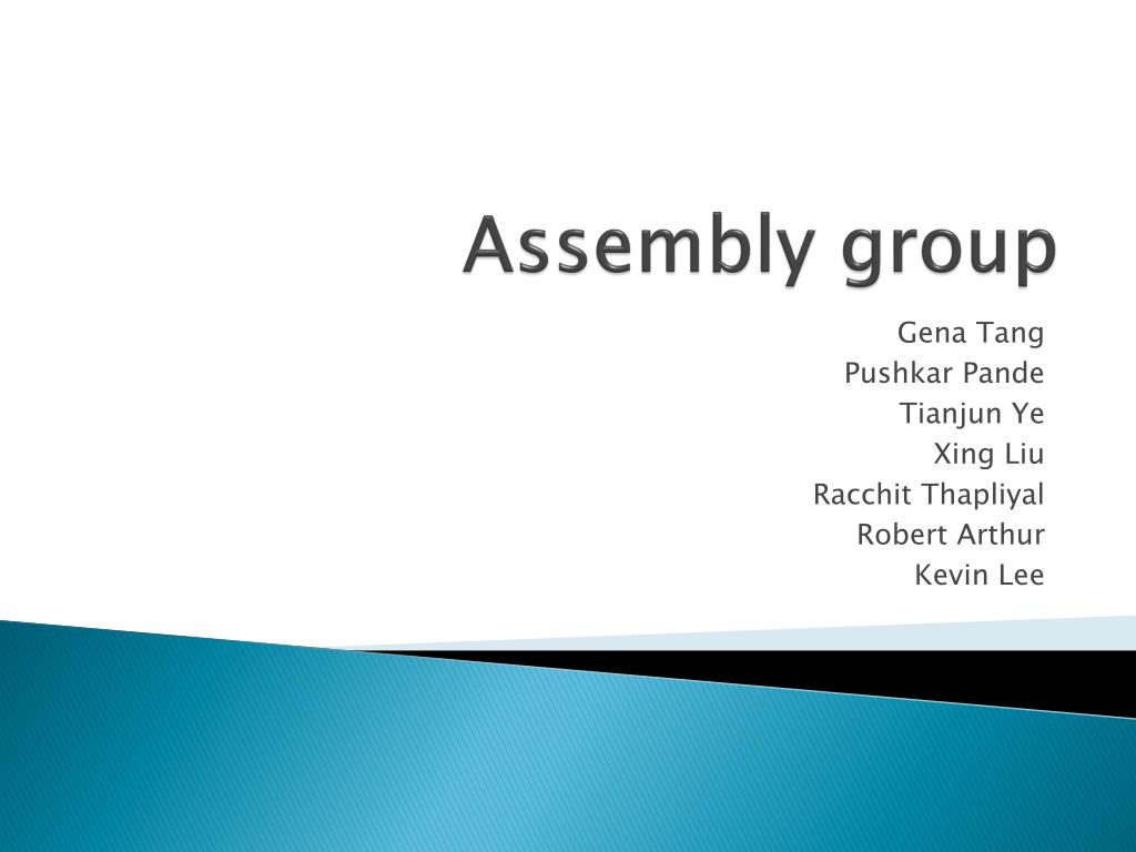 PPT Assembly group PowerPoint Presentation, free download ID1411587