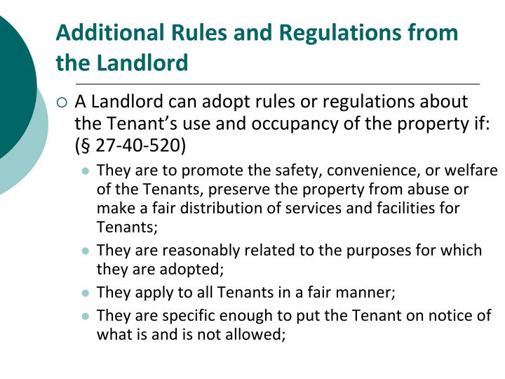 PPT The South Carolina Residential LandlordTenant Act PowerPoint