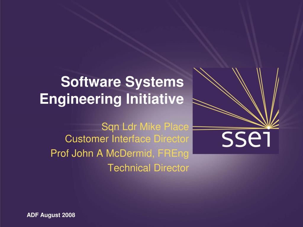 PPT Software Systems Engineering Initiative PowerPoint Presentation