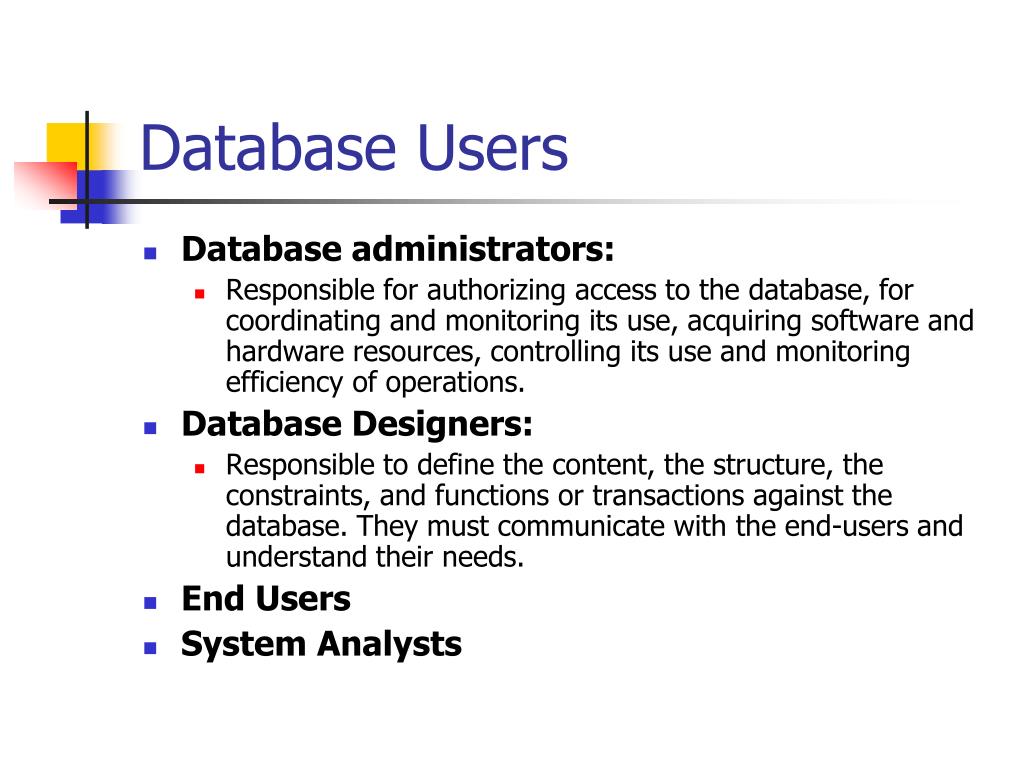 PPT Chapter 1 Database and Database Users PowerPoint Presentation