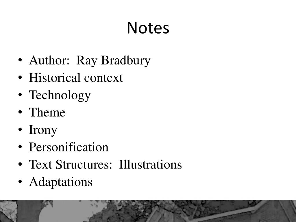 PPT There Will Come Soft Rains by Ray Bradbury PowerPoint Presentation ID1413920