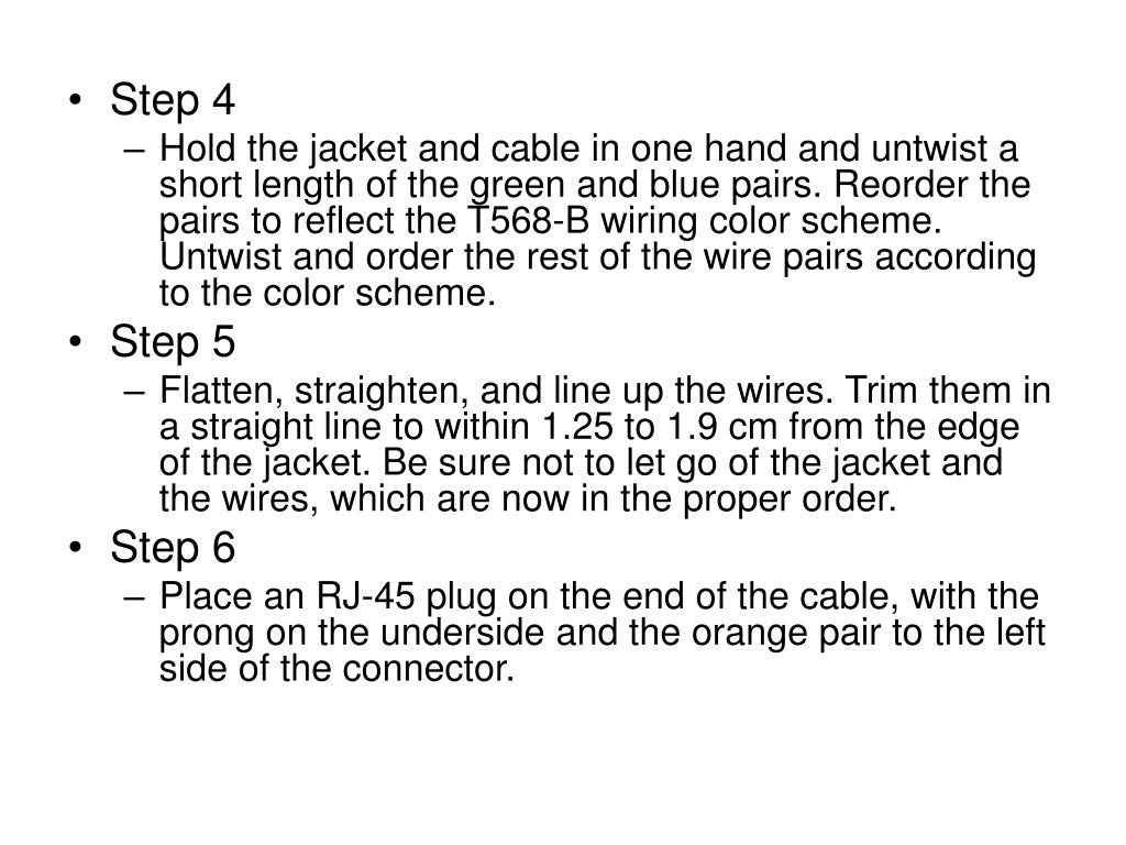 PPT Lab 1. StraightThrough Cable Construction PowerPoint