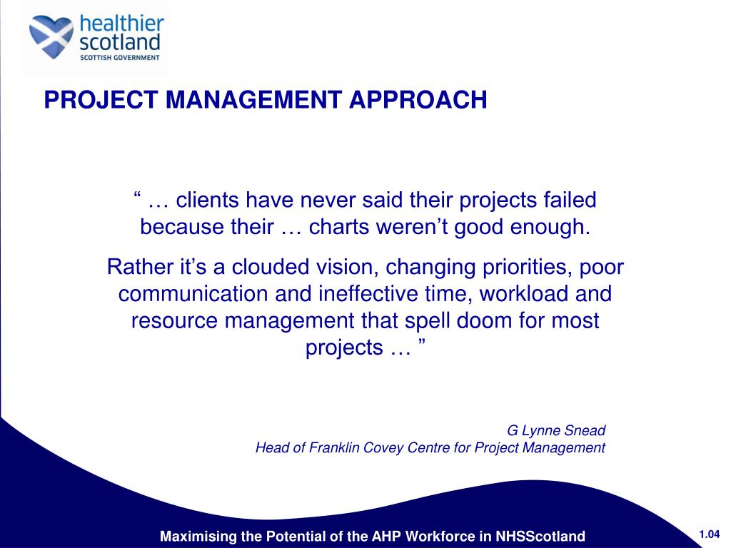 PPT PROJECT MANAGEMENT OVERVIEW Dave Hair & Jane Spence Corporate