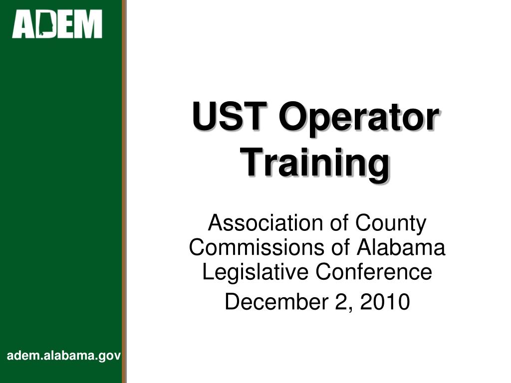 PPT - UST Operator Training PowerPoint Presentation, free download - ID