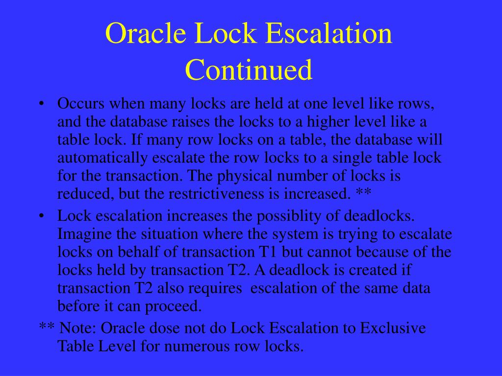 PPT Oracle Locking PowerPoint Presentation, free download ID141955
