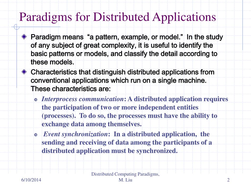 PPT Distributed Computing Paradigms PowerPoint Presentation, free