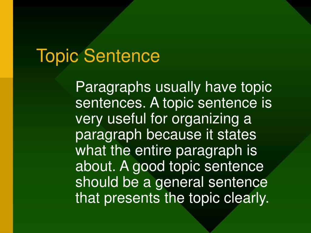 PPT Topic Sentence PowerPoint Presentation, free download ID1419872