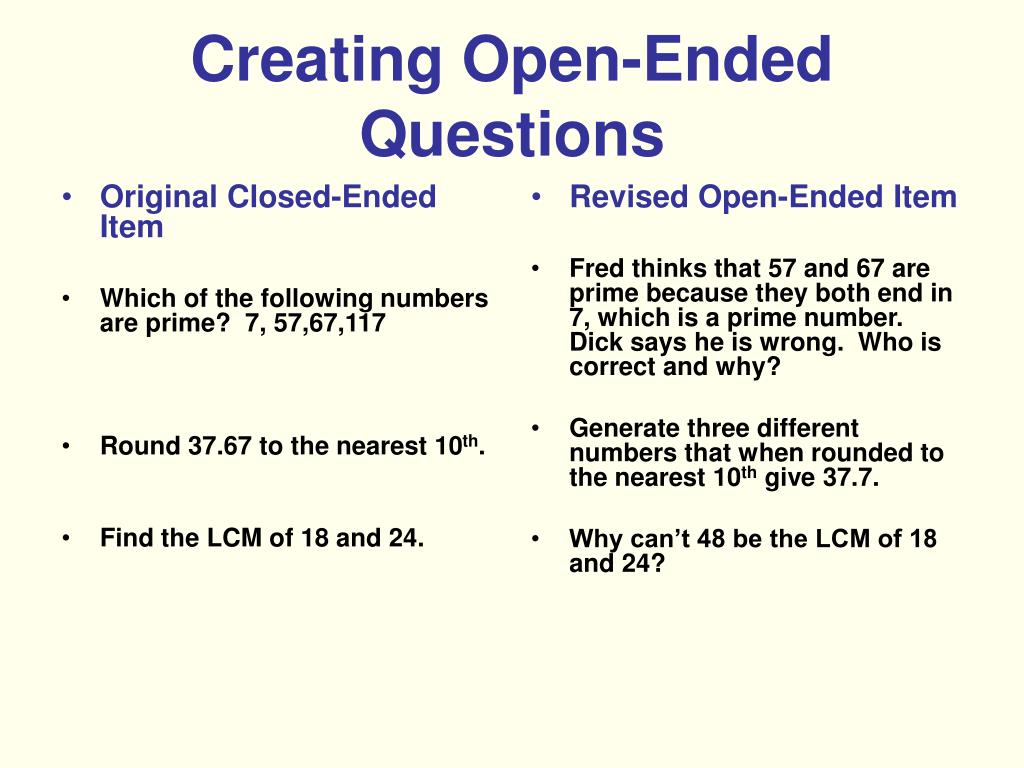 PPT Success With OpenEnded Questions PowerPoint Presentation, free