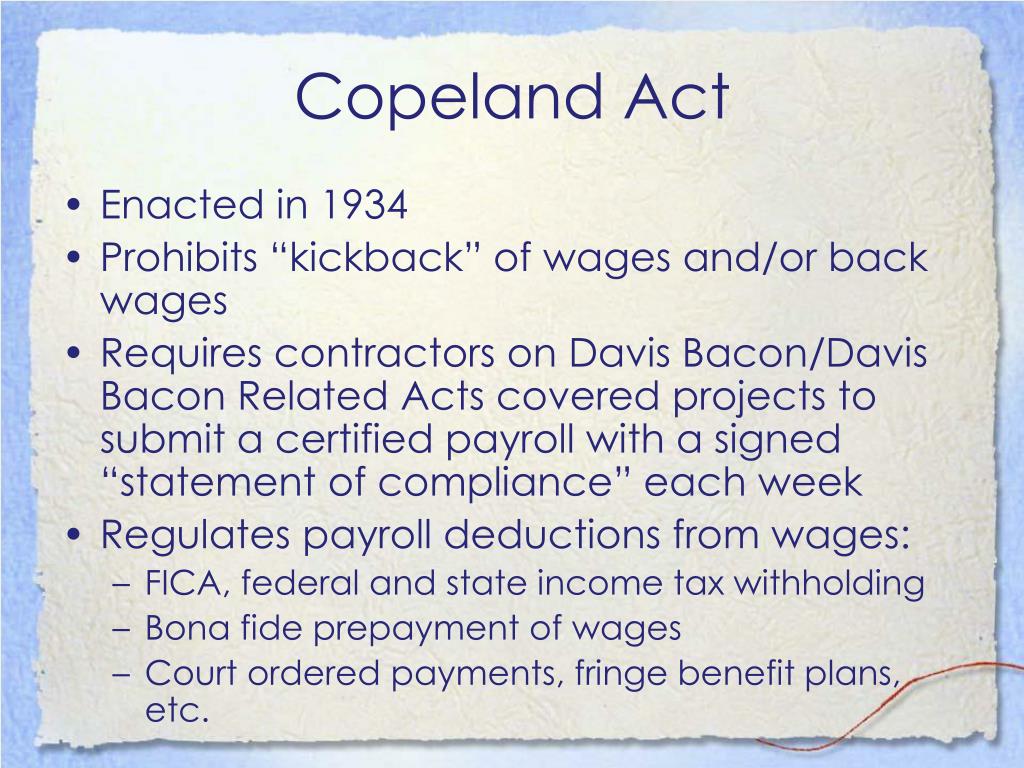 PPT Davis Bacon and Related Acts PowerPoint Presentation, free