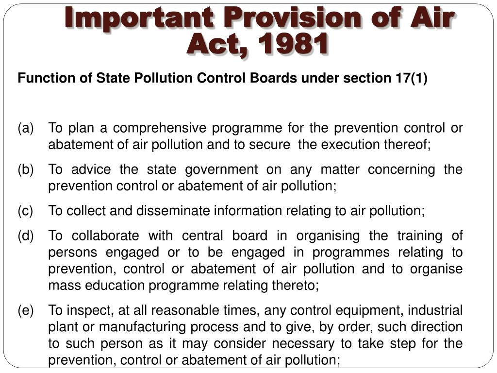 PPT Regulation and Implementation of Environmental Laws Role of