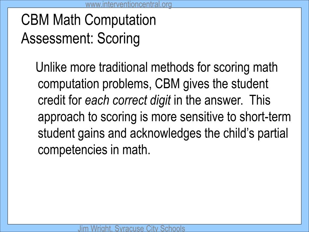 PPT CBM Math Computation PowerPoint Presentation, free download ID