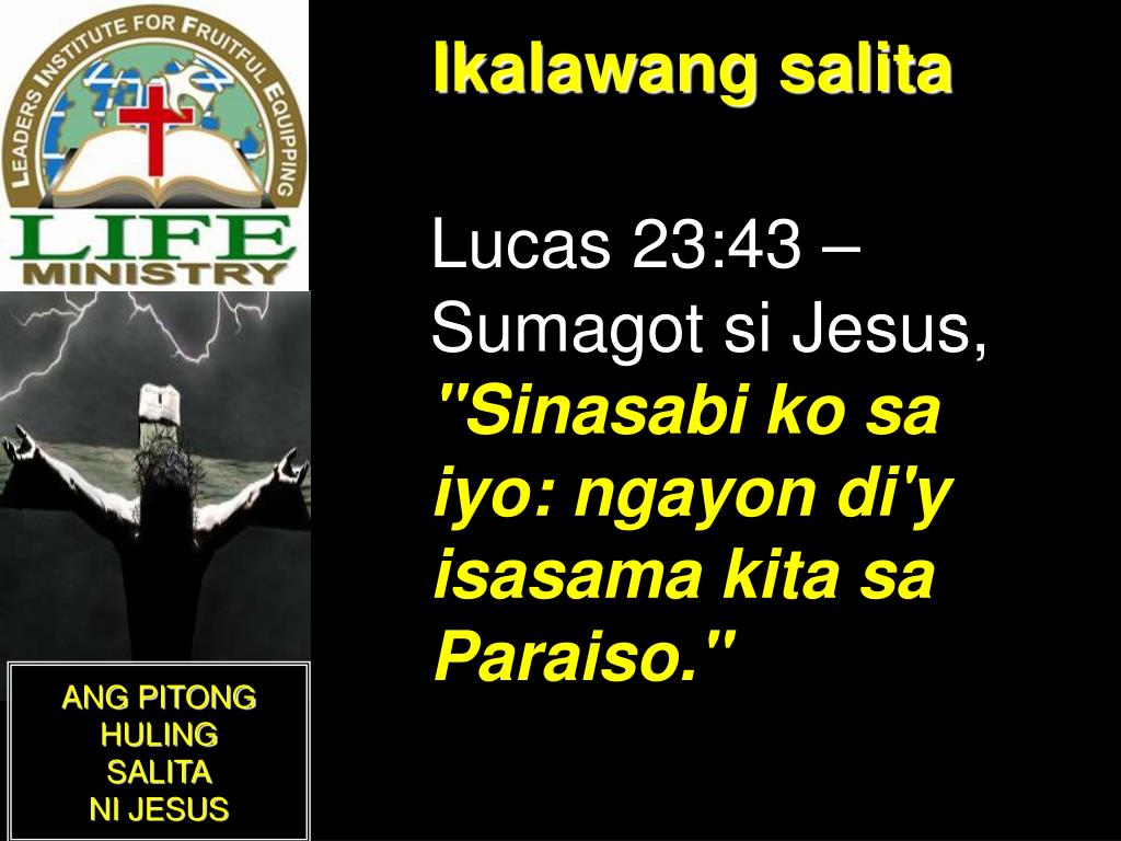 PPT ANG PITONG HULING SALITA NI JESUS SA IBABAW NG KRUS PowerPoint