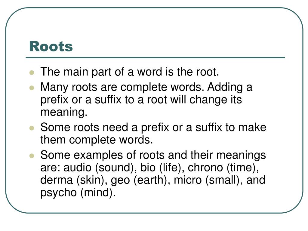 PPT Word Parts PowerPoint Presentation, free download ID142254