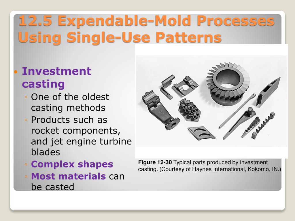 PPT Chapter 12 ExpendableMold Casting Processes (II) EIN 3390