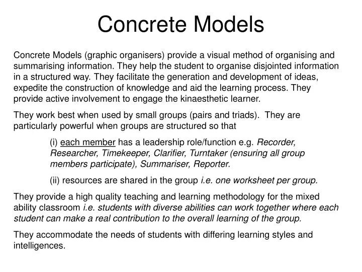 PPT Concrete Models PowerPoint Presentation, free download ID1425296