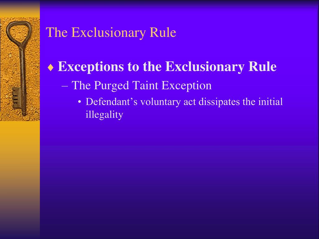 PPT Chapter Four The Exclusionary Rule PowerPoint Presentation