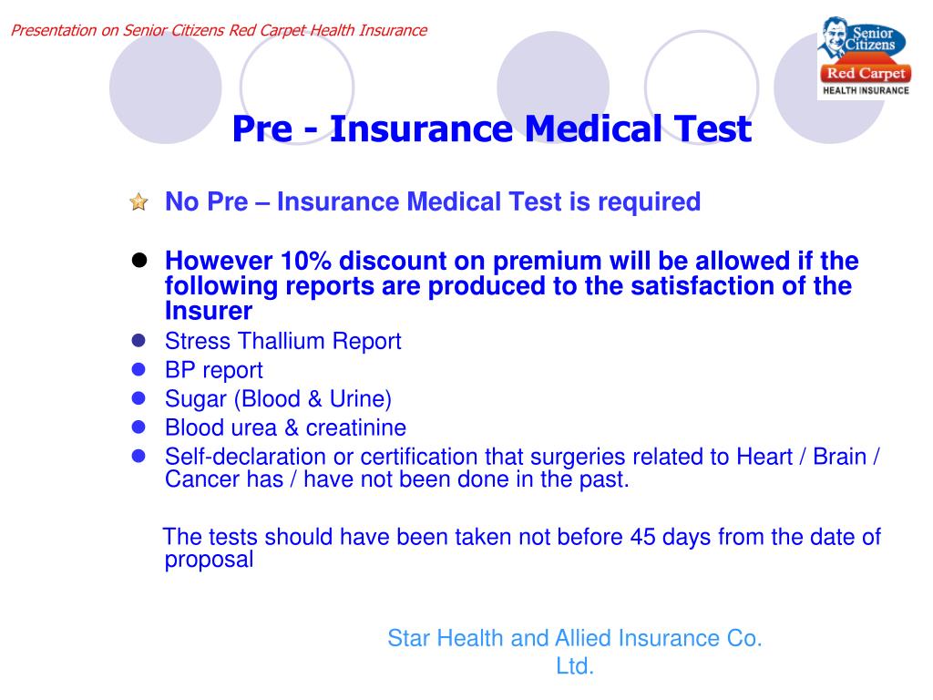 PPT Presentation on Senior Citizens Red Carpet Health Insurance