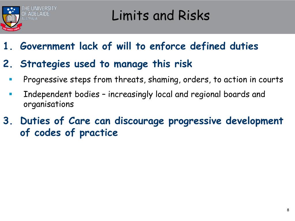 PPT Duty of care A smarter way of regulating PowerPoint Presentation ID1427059