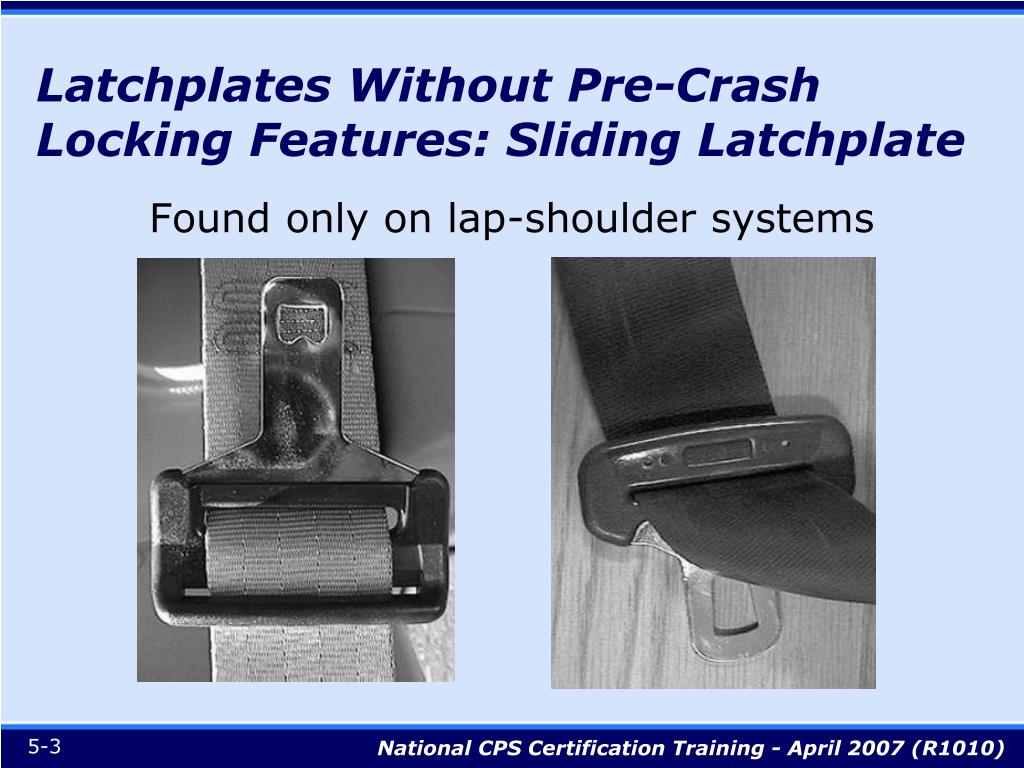 PPT Chapter 5 Seat Belt Systems Without PreCrash Locking Features