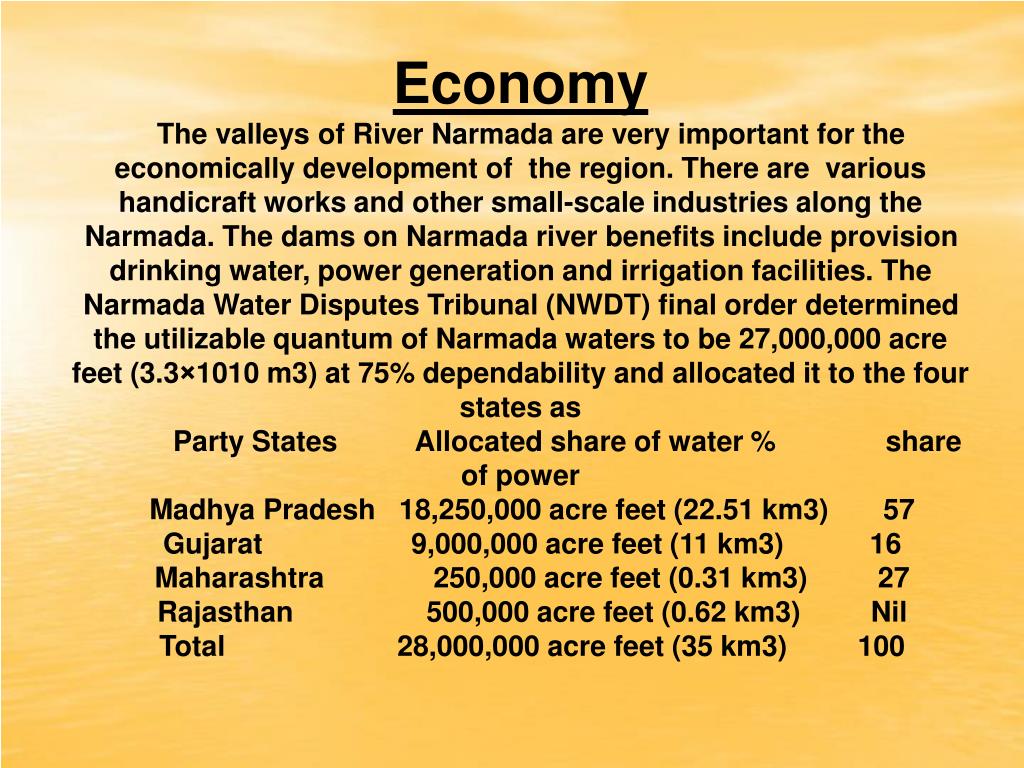 PPT River Narmada PowerPoint Presentation, free download ID1428315