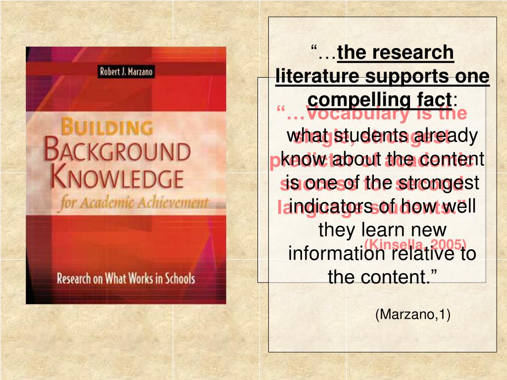 PPT Building Background Knowledge through Academic