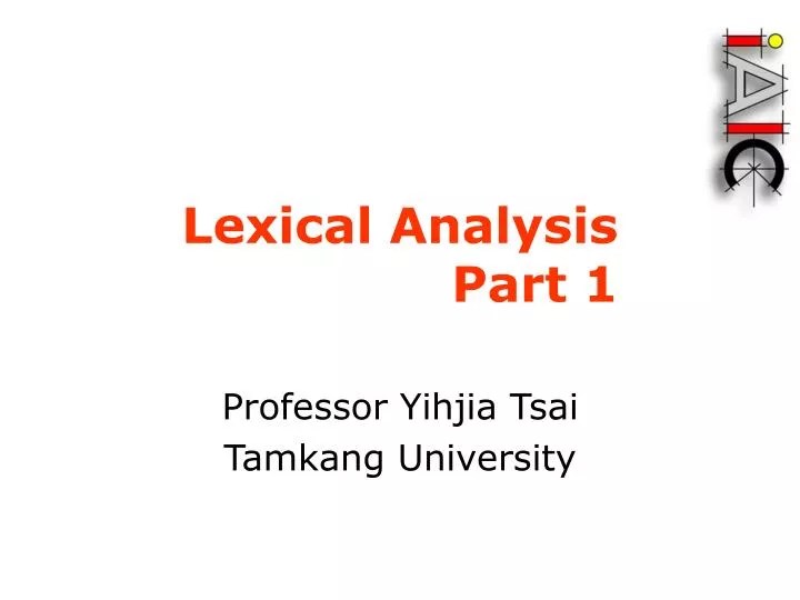 PPT Lexical Analysis Part 1 PowerPoint Presentation, free download