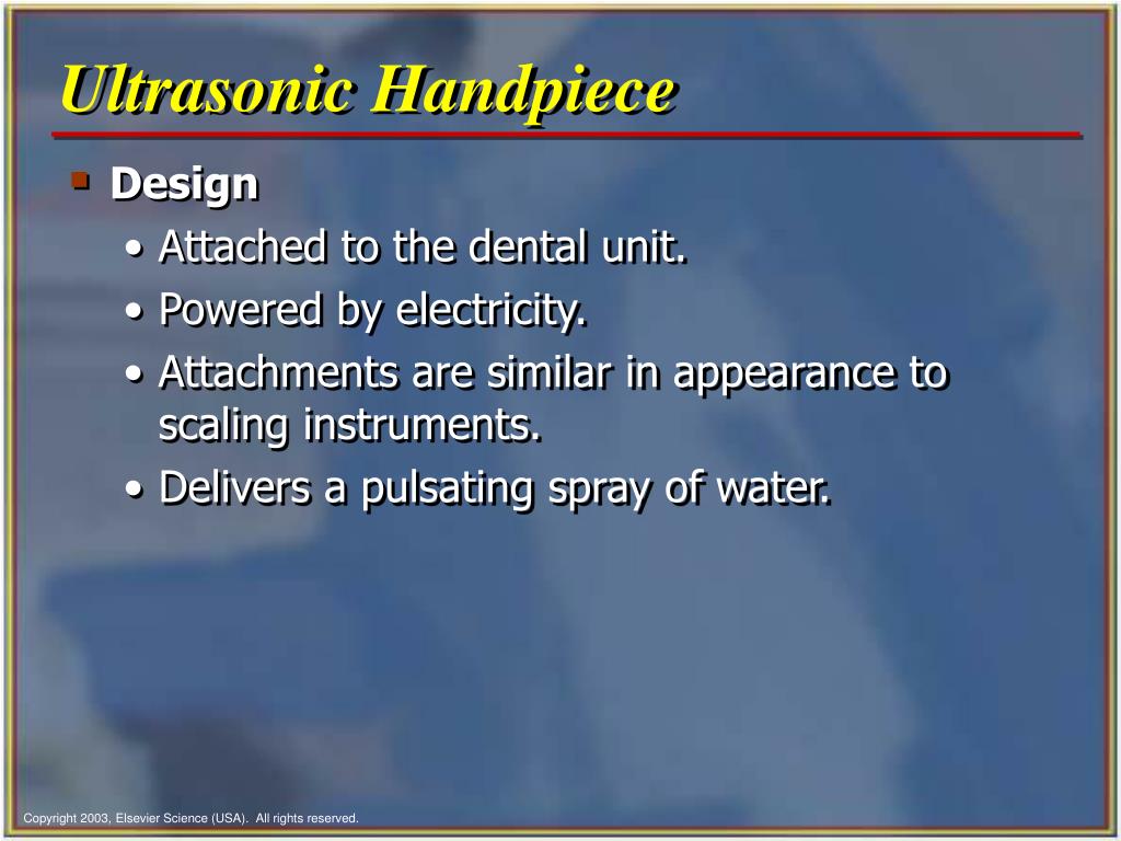 PPT Chapter 35 Dental Handpieces and Accessories PowerPoint Presentation ID142933