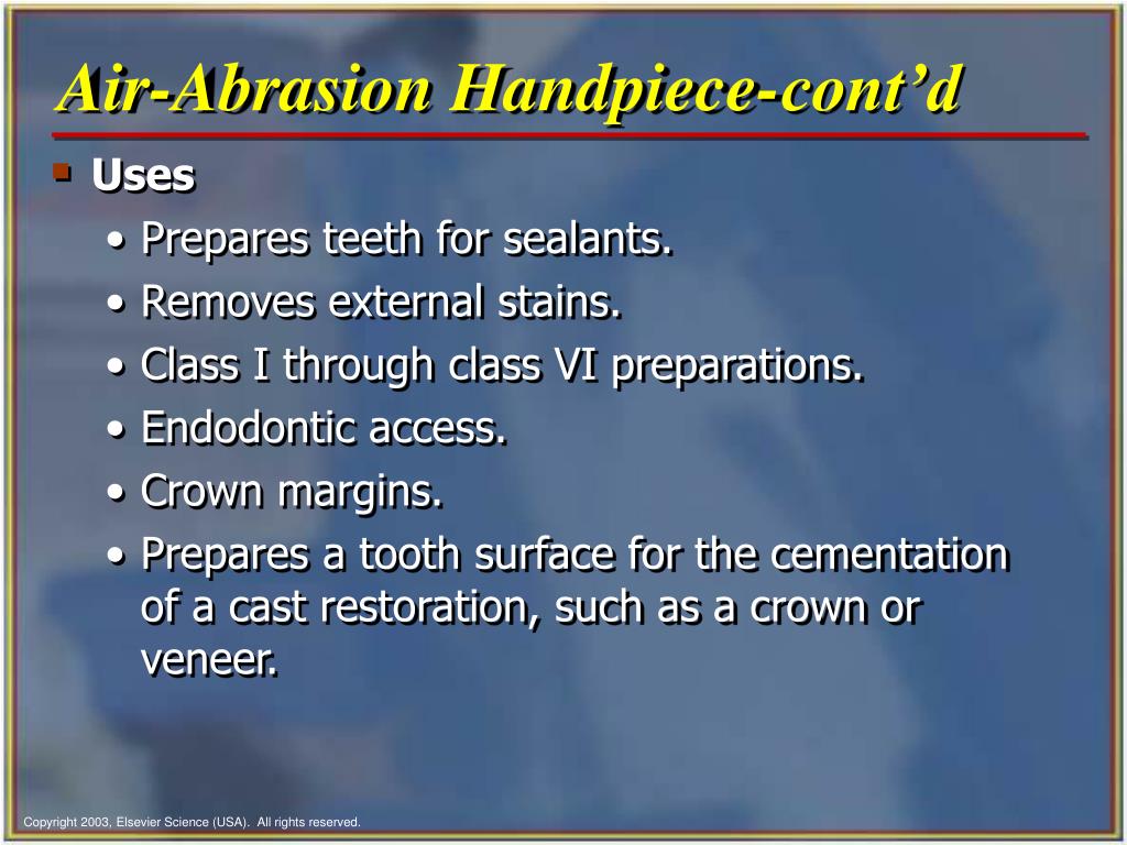 PPT Chapter 35 Dental Handpieces and Accessories PowerPoint Presentation ID142933