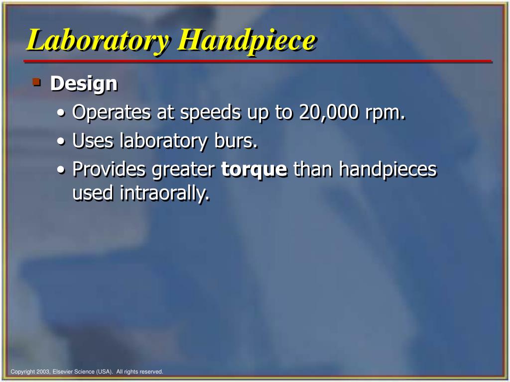 PPT Chapter 35 Dental Handpieces and Accessories PowerPoint Presentation ID142933