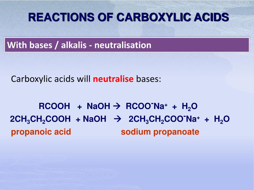 PPT CARBOXYLIC ACIDS PowerPoint Presentation, free download ID1429974