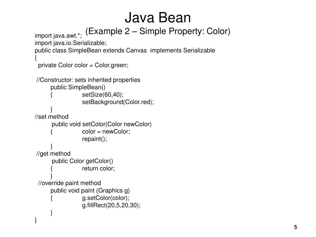 PPT Java Beans Basics PowerPoint Presentation, free download ID