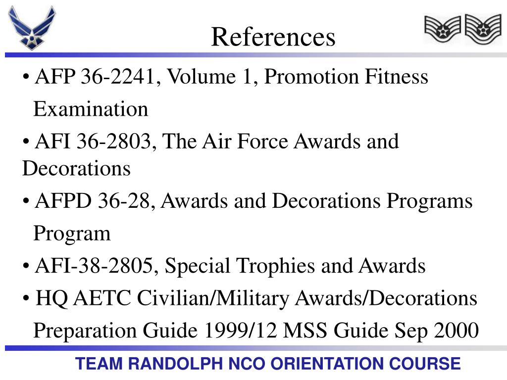 Afi 36 2803 The Air Force Military Awards And Decorations Program