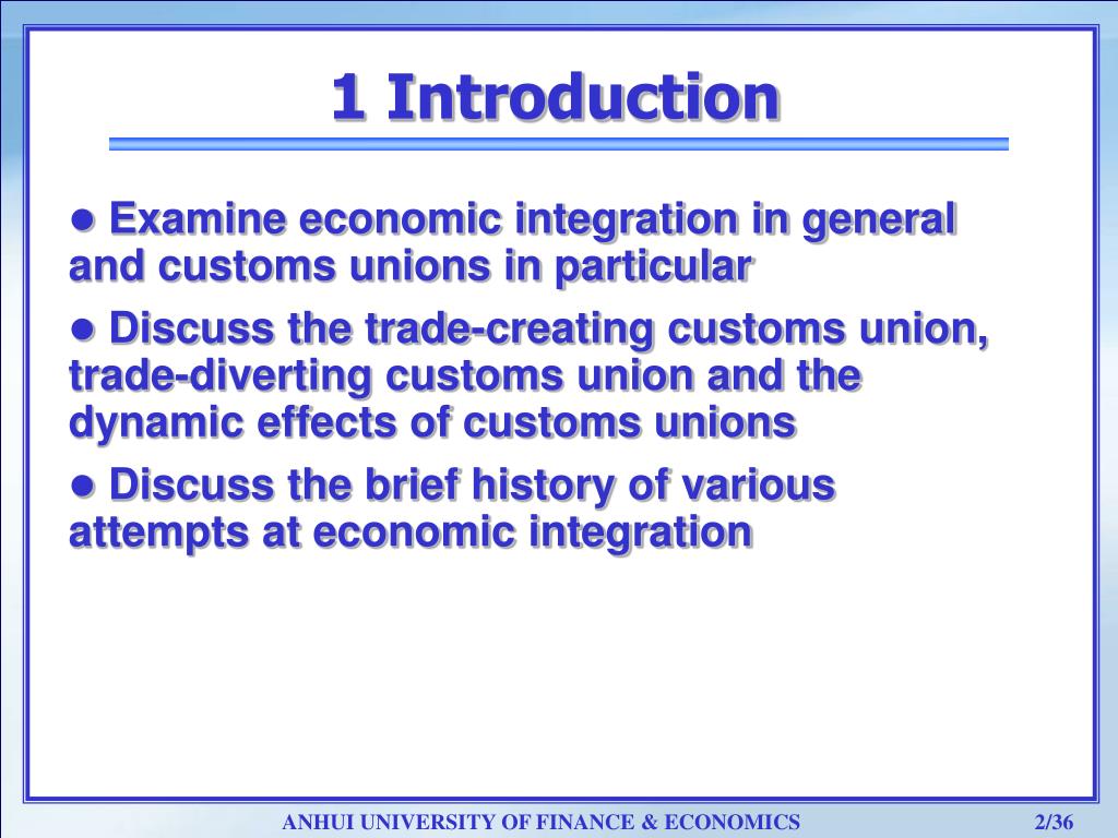 PPT Economic Integration Customs Union and Free Trade Areas Chapter PPT Economic Integration Customs Union and Free Trade Areas Chapter
