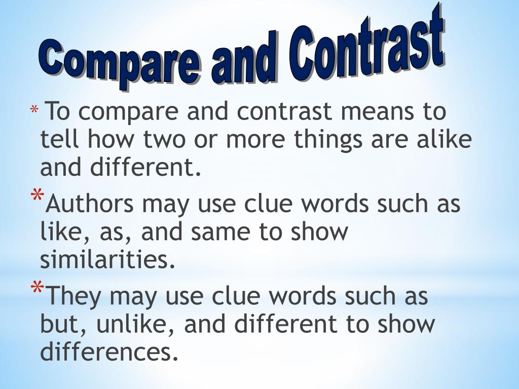 PPT Compare and Contrast PowerPoint Presentation, free download ID1433435