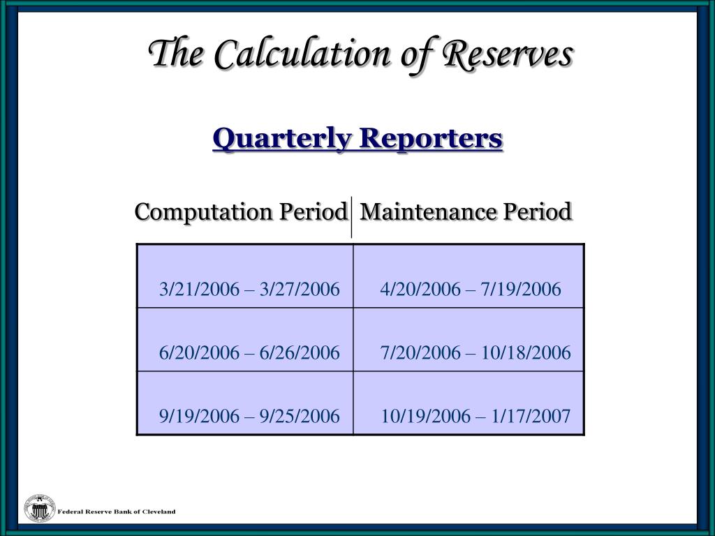 PPT Reserves and the FR2900 PowerPoint Presentation, free download