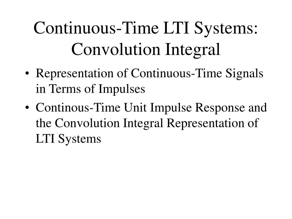 PPT Linear TimeInvariant Systems PowerPoint Presentation, free