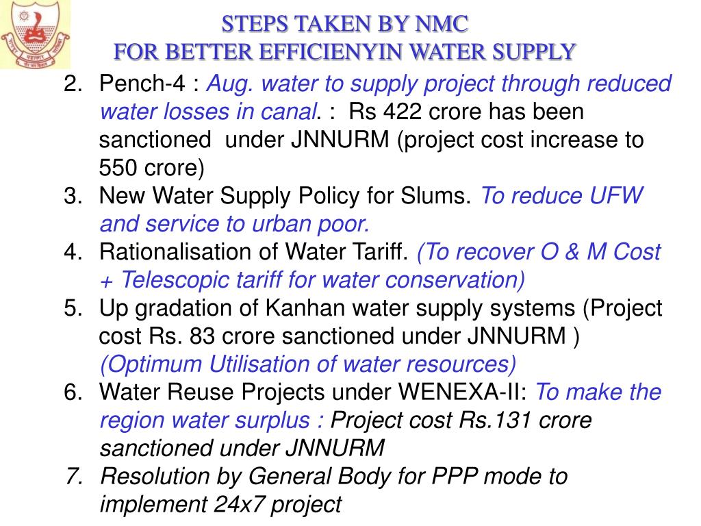 PPT 24x7 Water supply project for nagpur city NAGPUR MUNICIPAL