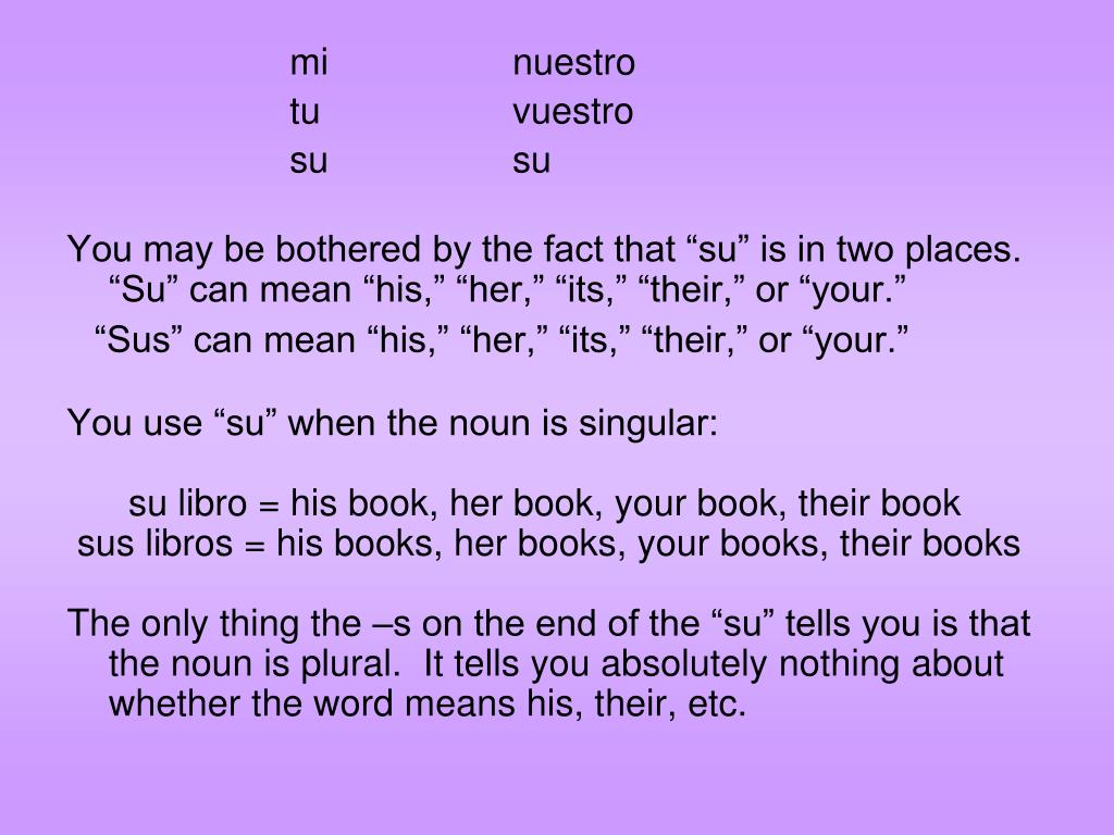 PPT Possessive Adjectives PowerPoint Presentation, free download ID