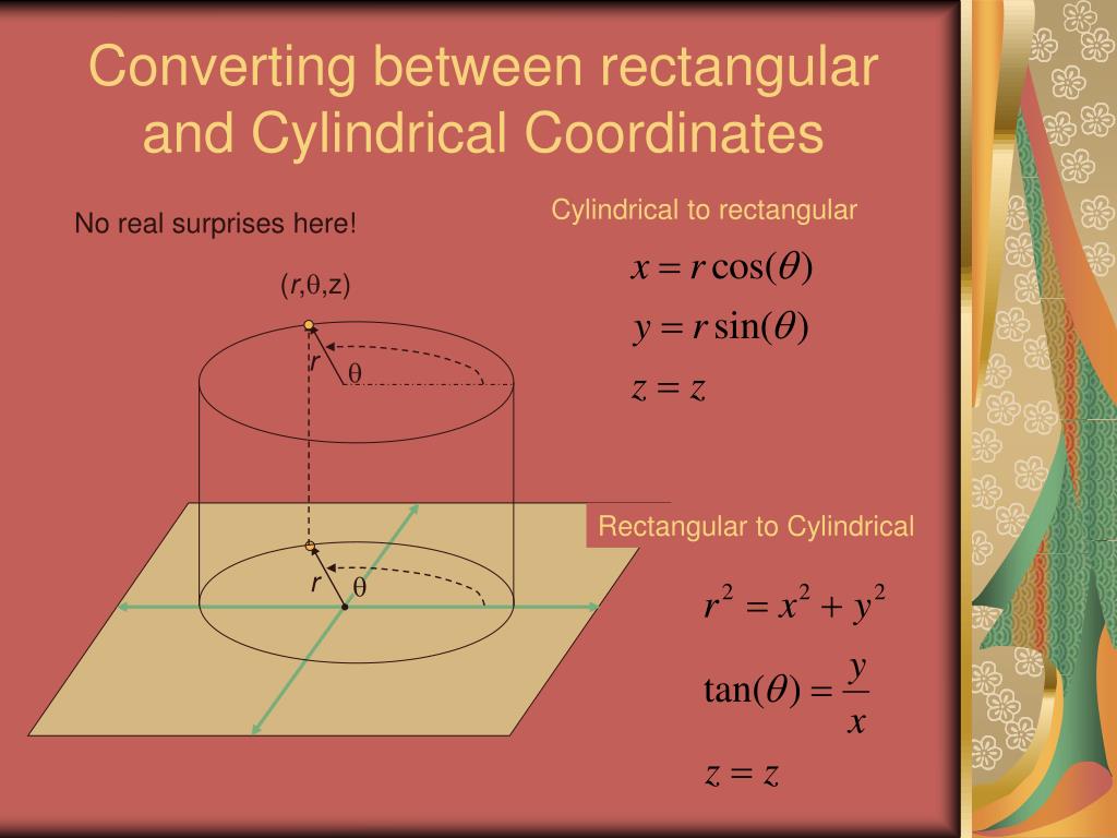 PPT Cylindrical and Spherical Coordinates PowerPoint Presentation