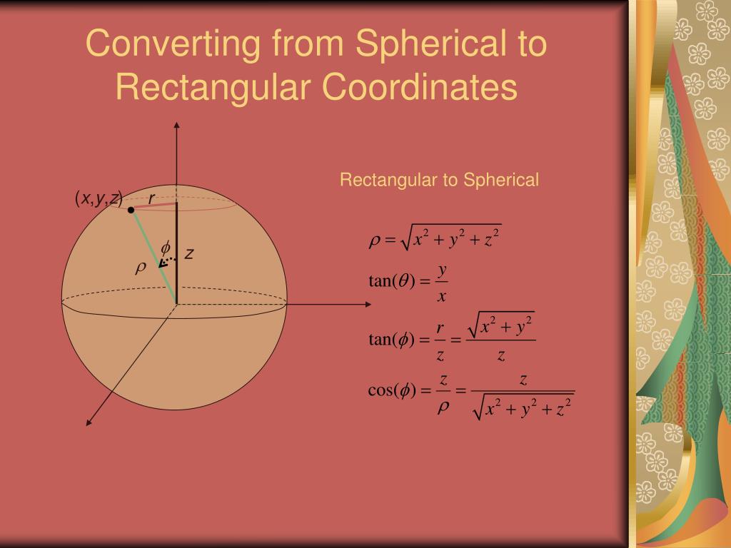 PPT Cylindrical and Spherical Coordinates PowerPoint Presentation