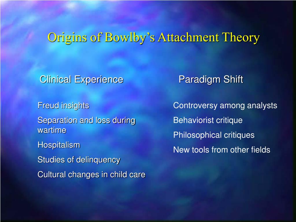 PPT Attachment Theory The BowlbyAinsworth Tradition PowerPoint
