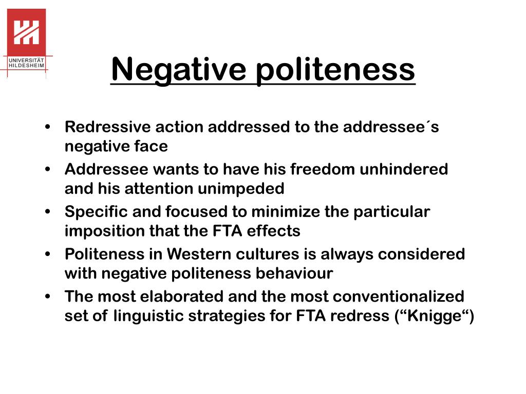PPT Positive and negative politeness PowerPoint